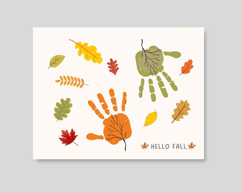 Create a fun and memorable fall keepsake with this Fall handprint craft printable! This digital download includes four different fall-themed handprint crafts. Perfect for toddler, preschool, nursery or baby. Can be used at home/ classroom.