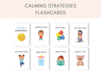 Calming Corner Flashcards, Calming Strategies, Calming Techniques, Emotion Flashcards, Calming Cards, Printable Flashcards, Calming Corner