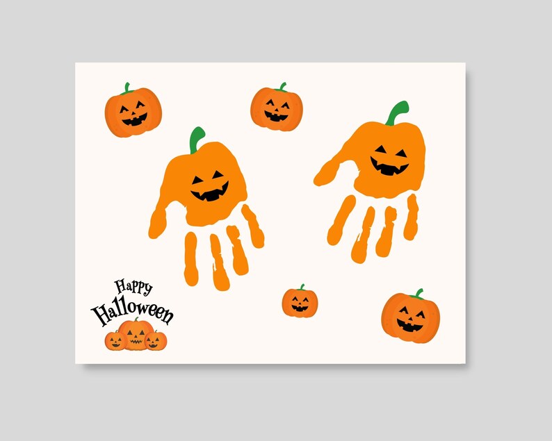 This fun halloween handprint pack is a great Halloween activity and keepsake for little kids. Perfect for toddler, preschool, nursery or baby. Can be used at home/ classroom.