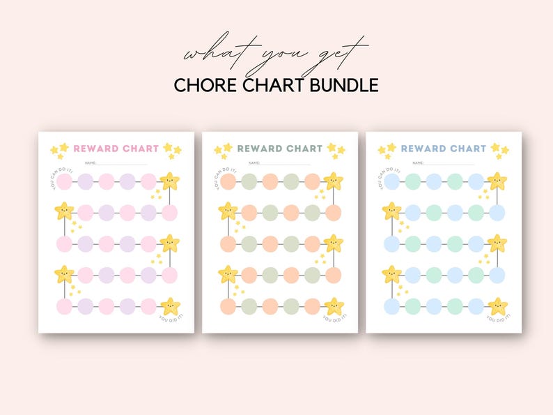 Encourage responsibility with this fun Chore Chart Bundle for Kids! This printable set is perfect for families who want to establish daily routines and teach kids discipline.