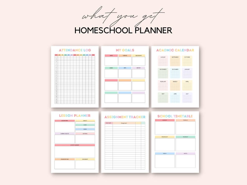 Stay organized and make homeschooling easier with this beautifully designed Homeschool Planner Printable. This printable PDF is perfect for parents who want to keep their children’s learning on track. It includes space for daily schedules, weekly goals, subjects, and more—everything you need to plan a successful homeschool routine.