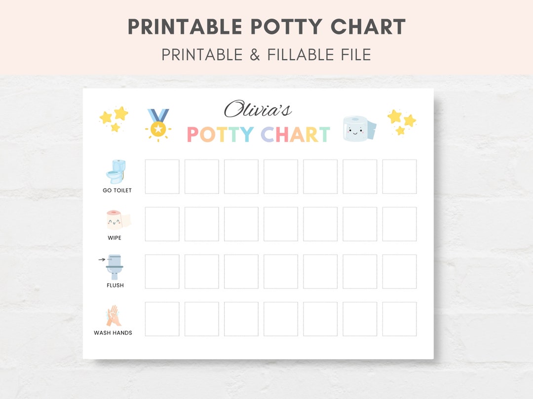 Potty Chart Printable, Potty Training Chart, Potty Training, Potty