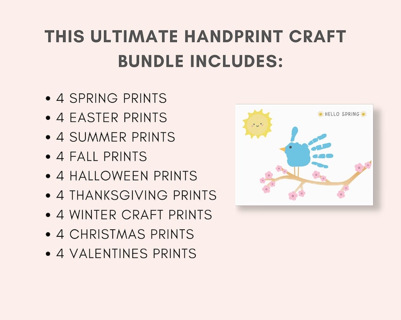 Handprint Set HANDPRINT CRAFT BUNDLE, Handprint Keepsake, Handprint Art, Handprint ...