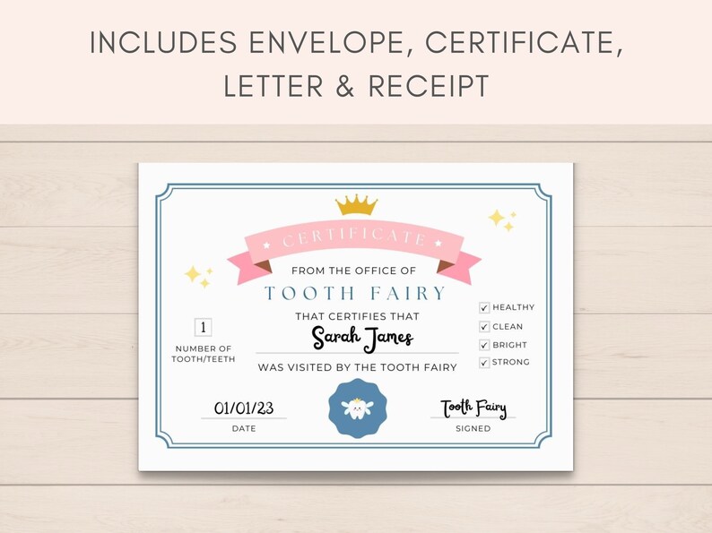Make the Tooth Fairy's visit even more magical with this editable Tooth Fairy Letter Printable! This enchanting tooth fairy note can be personalized with your child's name, making it a cherished keepsake.