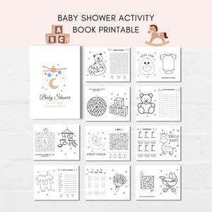 Baby Shower Kids Activity Book, Baby Shower Activity, Baby Shower Games, Kids Activities, Baby Shower Coloring, Baby Shower Activities