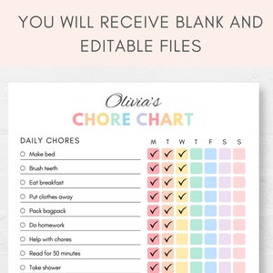 Introduce structure and responsibility with this Kids Chore Chart Printable! This comprehensive chart is designed to make chores and routines fun for children.