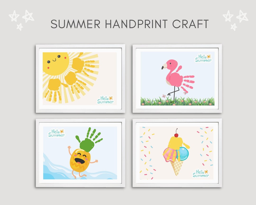 Summer Handprint Summer Craft Printable Summer Handprint
