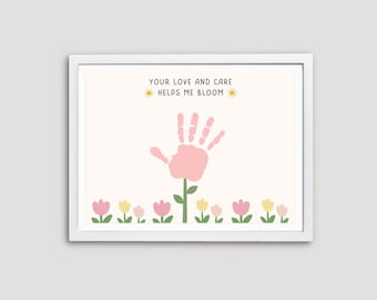 Mothers Day Handprint, Mothers Day Handprint Art, Mothers Day Gift, Mothers Day Printable, Mom Handprint Craft, Mothers Birthday Gift