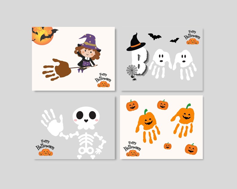 This fun halloween handprint pack is a great Halloween activity and keepsake for little kids. Perfect for toddler, preschool, nursery or baby. Can be used at home/ classroom.