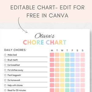 Introduce structure and responsibility with this Kids Chore Chart Printable! This comprehensive chart is designed to make chores and routines fun for children.