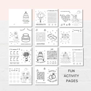 This fun Wedding Activity Pack is a perfect way to keep kids engaged at your wedding. The PDF has fun Wedding games and wedding themed coloring sheets. It can also be used as a party favour.