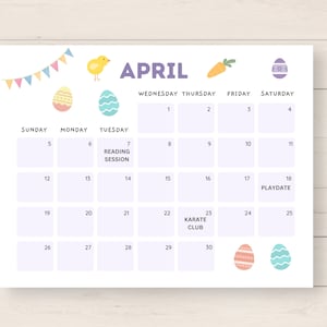 This cute and aesthetic 2026 calendar printable is a fun way to keep track of dates and events throughout the year. It includes ready to print and editable version.
