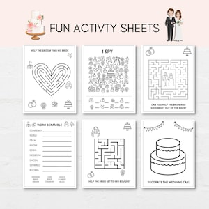 This fun Wedding Activity Pack is a perfect way to keep kids engaged at your wedding. The PDF has fun Wedding games and wedding themed coloring sheets. It can also be used as a party favour.