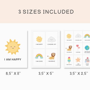 Cartes d'affirmation pour enfants imprimables, cartes d'affirmation positive pour enfants, cartes de motivation, cartes de positivité pour enfants, affirmation quotidienne image 4