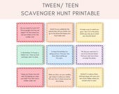 Tween Scavenger Hunt, Teen Scavenger Hunt, Birthday Scavenger Printable, Scavenger Hunt Clues, Kid Scavenger Hunt, Older Kids Scavenger Hunt