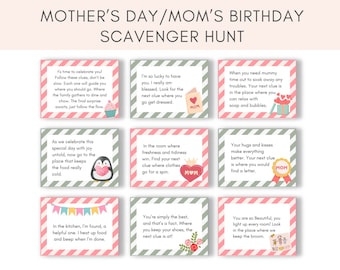 Mothers Day Scavenger Hunt, Mothers Day Games, Mothers day Activity, Mothers Day Gift, Mother's Birthday, Scavenger Hunt Mom, Mother Day DIY