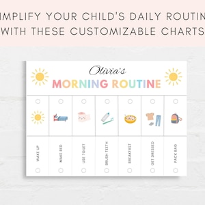 Routine Flip Chart, Morning Routine, Bedtime Routine, Kids Routine Chart, Daily Routine Chart, Daily Rhythm, Editable Routine Flipchart