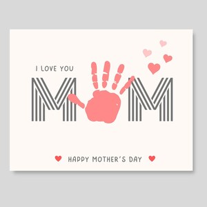 This fun and cute Mother’s day handprint pack is a great activity keepsake/ mom gift. Perfect for toddler, preschool, nursery or baby.