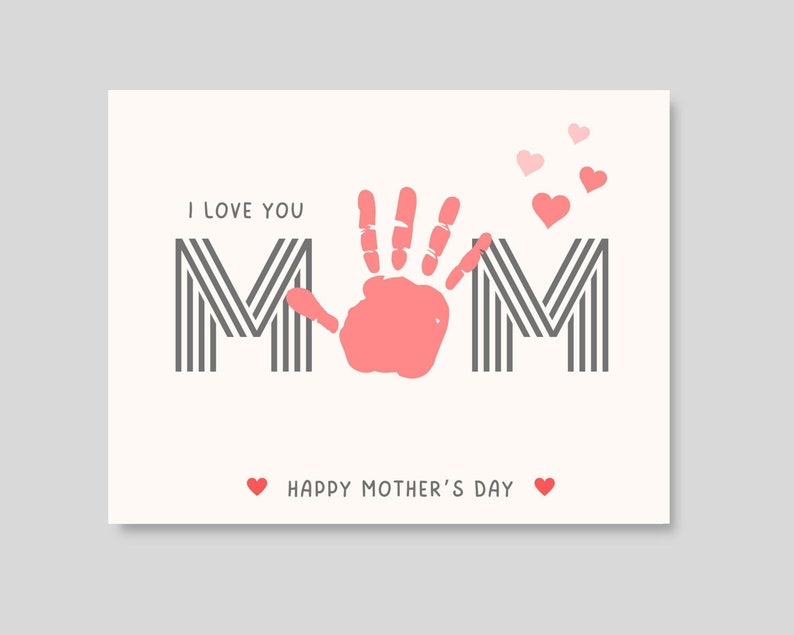 This fun and cute Mother’s day handprint pack is a great activity keepsake/ mom gift. Perfect for toddler, preschool, nursery or baby.