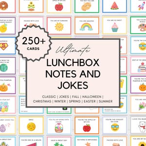 LUNCHBOX NOTES BUNDLE, Lunchbox notes, Printable Lunch Notes, Lunchbox Jokes, Back to School Notes, Lunch Notes For Kids, Cute Lunchbox Note