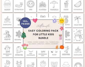 COLORING PACK BUNDLE, Kids Coloring Bundle, Printable Coloring Pack, Coloring Pages Bundle, Coloring Activity Pack