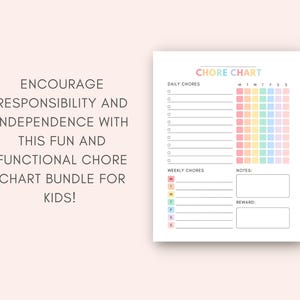 Encourage responsibility with this fun Chore Chart Bundle for Kids! This printable set is perfect for families who want to establish daily routines and teach kids discipline.