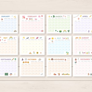 2024-2025 Calendar Printable, Printable Calendar, Editable Calendar ...