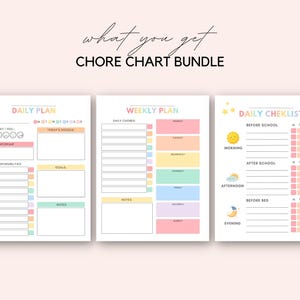 Encourage responsibility with this fun Chore Chart Bundle for Kids! This printable set is perfect for families who want to establish daily routines and teach kids discipline.