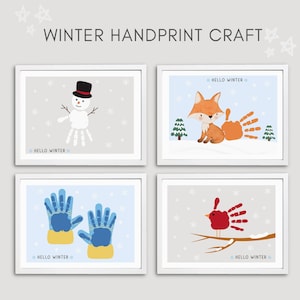 Winter Handprint, Handprint Keepsake, Handprint Art, Winter Activity, Winter Printable, Handprint Craft, Winter Crafts, Preschool Activity