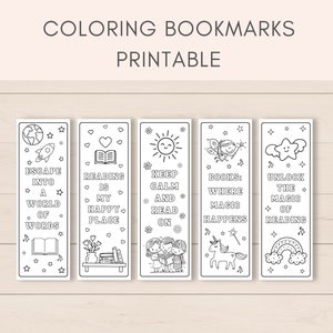 Coloring Bookmarks, Printable Bookmarks, Bookmarks for Kids, DIY Bookmarks, Bookmarks to color, Bookmark Set, Kids Coloring, Gifts for Kids