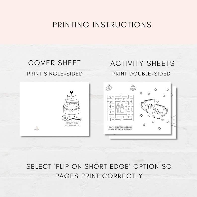 This fun Wedding Activity Pack is a perfect way to keep kids engaged at your wedding. The PDF has fun Wedding games and wedding themed coloring sheets. It can also be used as a party favour.