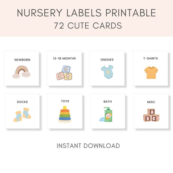 Baby Drawer Labels - Etsy