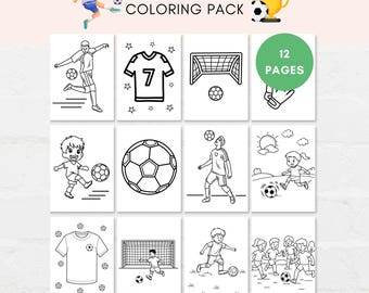 Football Coloring Pack, Football Activities, Football Coloring Pages, Kids Coloring, Football Printable PDF