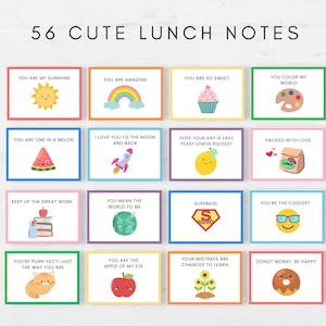 These Lunchbox notes are a perfect way to brighten your child's day! Simply print and cut, add a note at back or leave it blank. You will also receive a bonus blank sheet to write your own notes, print as many time as you need.