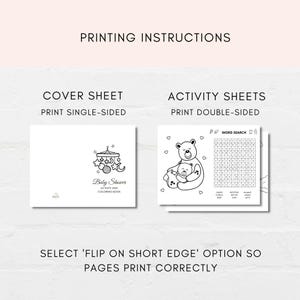 Keep the kids entertained at baby shower with this baby shower activity book! This pack includes 10 fun and engaging games as well as 10 beautiful coloring sheets featuring baby shower-themed designs.