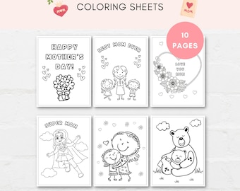 Dibujos para colorear del Día de la Madre, Actividades del Día de la Madre, Dibujos para colorear del Día de la Madre, Feliz Día de la Madre, Dibujos para imprimir del Día de la Madre, Actividades infantiles del Día de la Madre