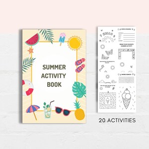 This Summer Activity Book is a perfect way to keep kids engaged this Summer Vacation. The PDF has fun summer games and summer coloring sheets. It can also be used as a party favour. Print as many as you like.