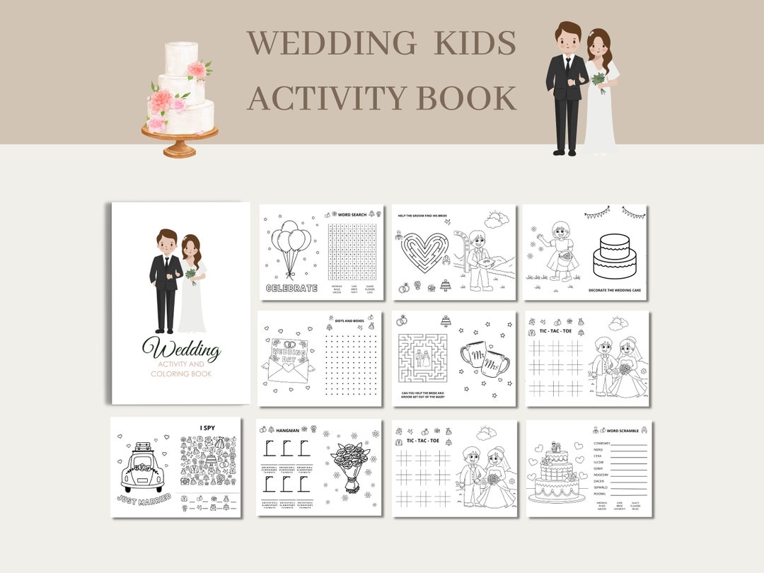 Wedding Activity Book Wedding Kids Activity Wedding Activity Pack Wedding Activity Book Wedding Kids Activity Wedding Activity Pack