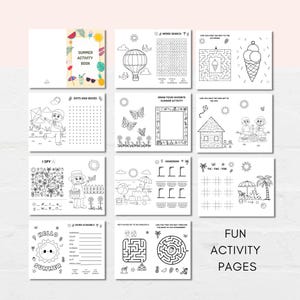 This Summer Activity Book is a perfect way to keep kids engaged this Summer Vacation. The PDF has fun summer games and summer coloring sheets. It can also be used as a party favour. Print as many as you like.