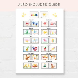 Celebrate your child’s growth with this handprint calendar for 2027!
This  handprint calendar allows you to create lasting memories with your child’s handprints each month. Simply add your child’s handprints to this printable handprint calendar, and you’ll have a unique, creative, and meaningful way to celebrate the year.