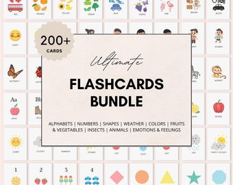 FLASHCARDS Printable, Flashcards for Kids, Printable Flashcards, Alphabet Flashcards, Number Flashcards, Animal Flashcards, Preschool Cards