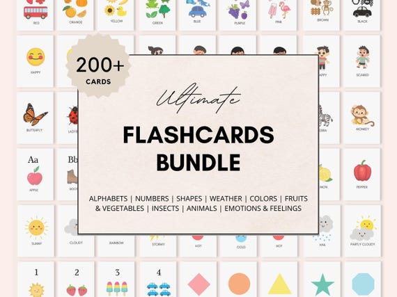 FLASHCARDS Printable, Flashcards for Kids, Printable Flashcards, Alphabet Flashcards, Number Flashcards, Animal Flashcards, Preschool Cards