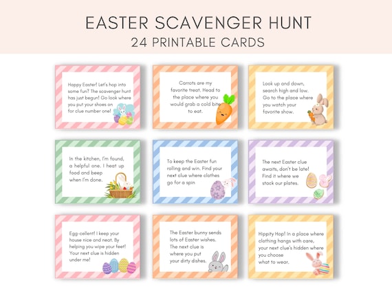 Easter Scavenger Hunt Printable, Easter Treasure Hunt, Easter Games, Easter Printables, Easter Kids Activity, Kids Scavenger, Indoor Hunt