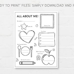 Introduce your child to the world of self-expression with this All About Me printable worksheet! Perfect for classrooms, homeschooling, or fun activities at home.