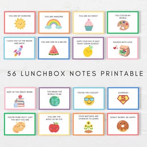 Lunch Box Notes Printable, Lunch Notes for Kids, Cute Lunchbox Notes, Kids Lunch Notes, Printable Lunch Note, Encouraging Notes Kids