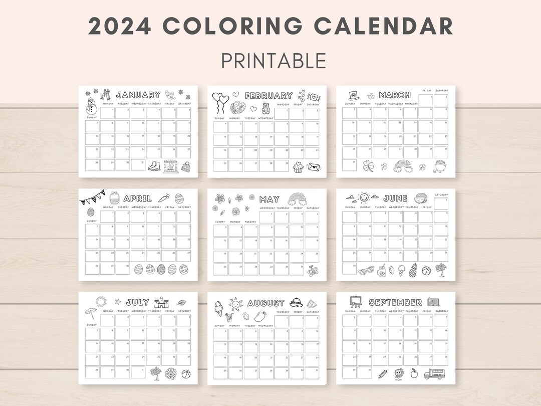 2024 Blank Color Pages Scrapbook Wall Calendar - 12 x 9, by Current 