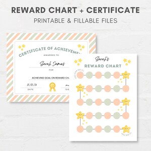 Reward Chart Printable, Kids Reward Chart, Sticker Chart, Kids Chart ...