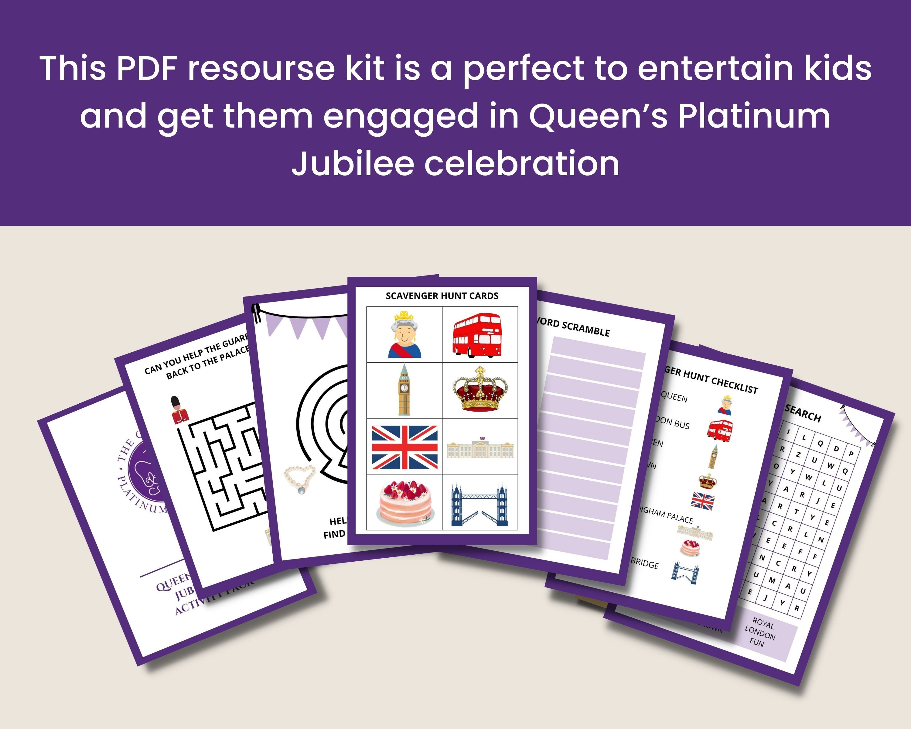 Platinum Jubilee Activity Printable Jubilee Games Printable Etsy India