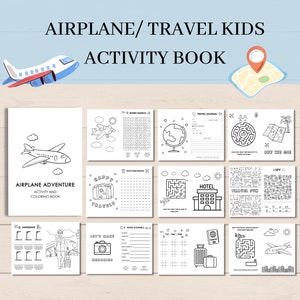 Travel activity book, Kids Travel Games, Printable activities, Kids Activity Pack, Airplane activity, Vacation Activity, Holiday Activities