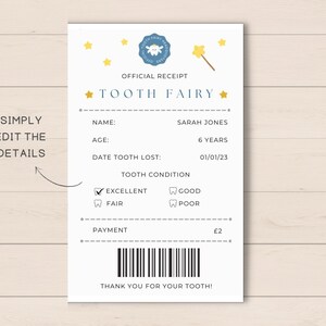 Make the Tooth Fairy's visit even more magical with this editable Tooth Fairy Letter Printable! This enchanting tooth fairy note can be personalized with your child's name, making it a cherished keepsake.